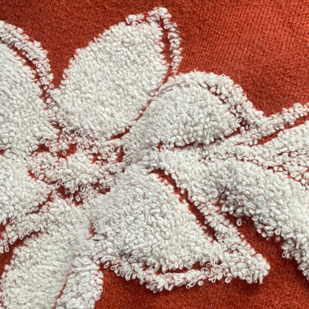 Cozy Leaf Patterned Sweater in Rust and Cream - Picture 3 of 8
